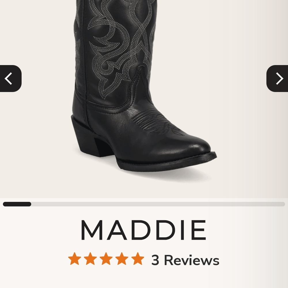 Laredo Black Western Accents Boot